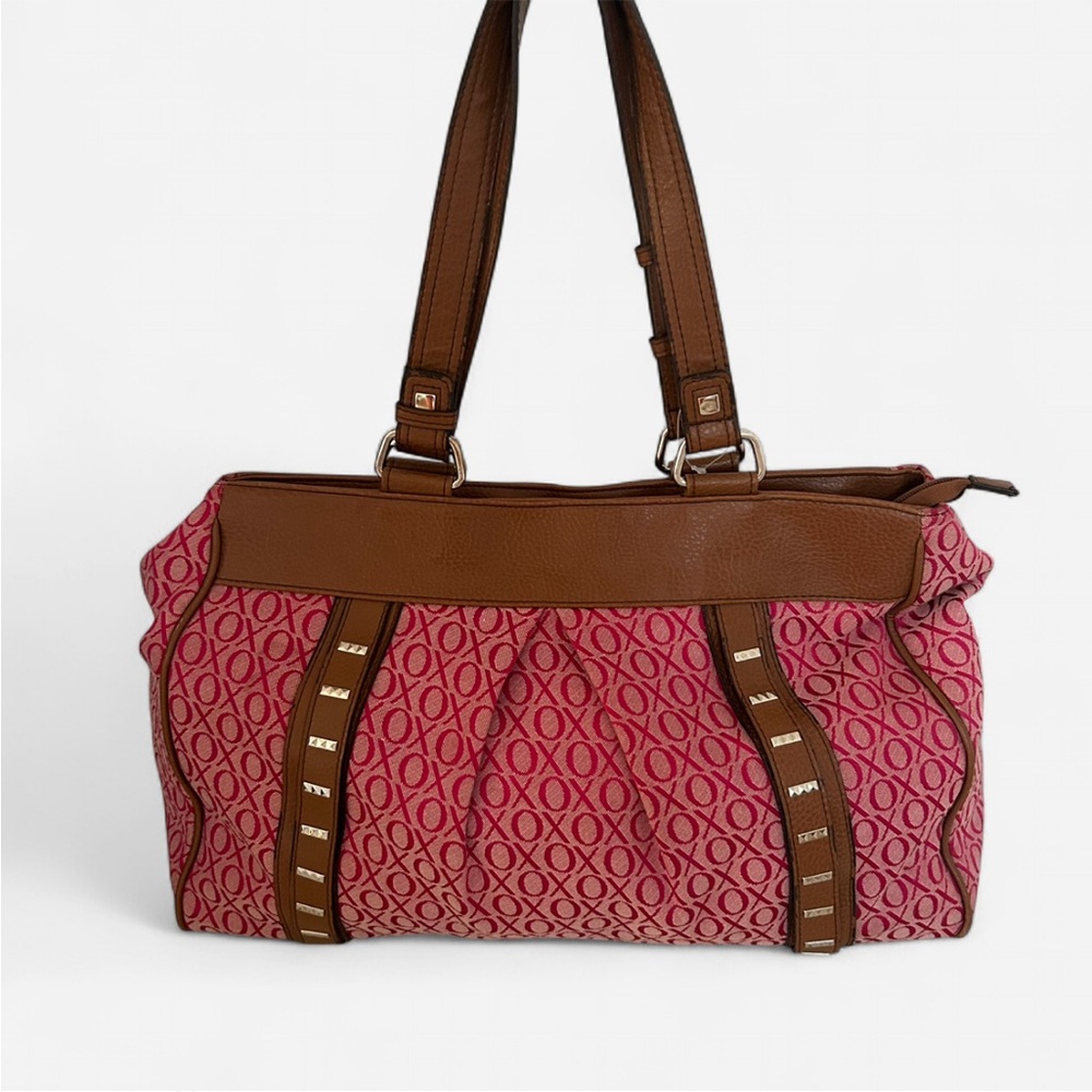 Large y2k XOXO Handbag – Pink & Brown👛